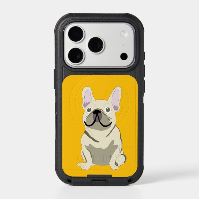 Cream French Bulldog, Otterbox iPhone Case (Back)