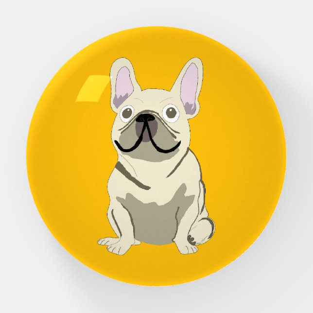 Cream French Bulldog Paperweight (Front)