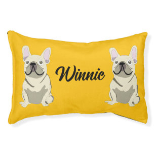 Cream French Bulldog Pet Bed