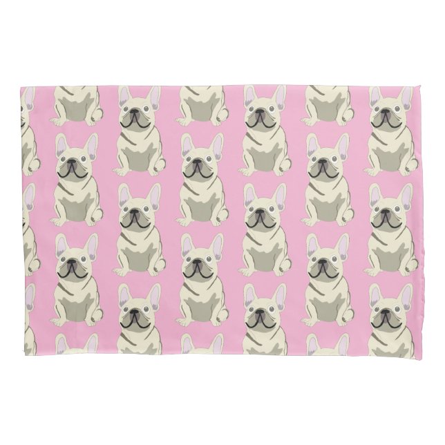 Cream French Bulldog Pillow Case (Front)
