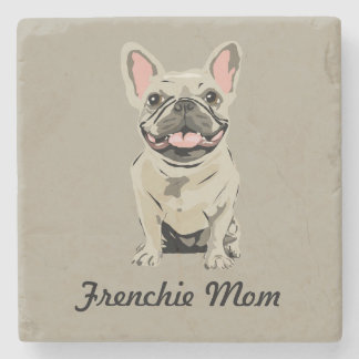 Cream French Bulldog Stone Coaster