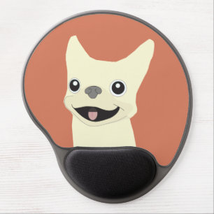 Cream French Bulldog, Terracotta Gel Mouse Pad