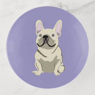 Cream French Bulldog,  Trinket Tray