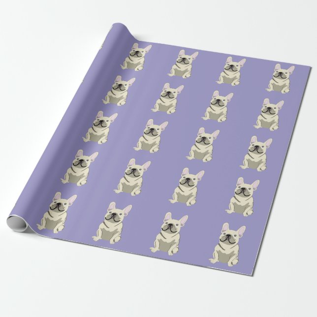 Cream French Bulldog,  Wrapping Paper (Unrolled)