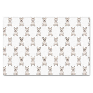 Cream Frenchie Cartoon Dog Pattern Tissue Paper