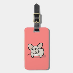 Cream Frenchie Luggage Tag