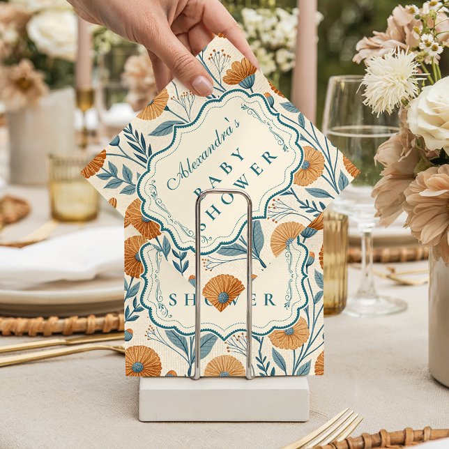 Cream Garden Botanical Baby Shower Napkins (Creator Uploaded)