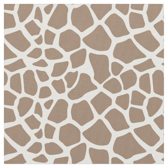 Cream Giraffe Print Fabric (Close Up)