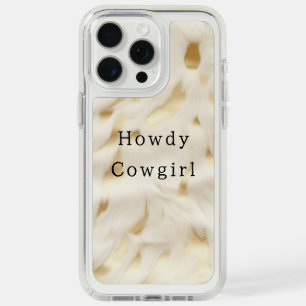 Cream Gold Cowhide Animal iPhone 15 Pro Max Case