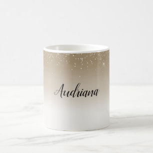 Cream Gold Glitz Glitter Bridal Shower Coffee Mug