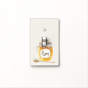 Cream Gold Honey Jar Nourishment Kitchen Light Switch Cover