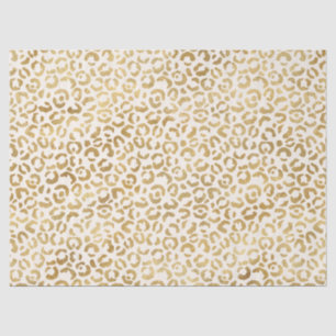 Cream Gold Leopard Print Tissue Paper