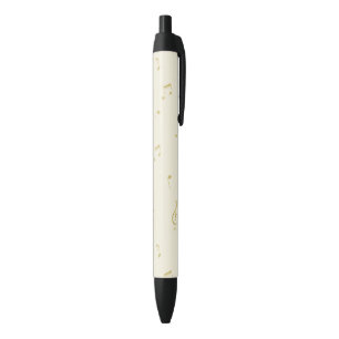 Cream Gold Music Notes   Pen
