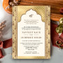 Cream Gold QR Code Anand Karaj Sikh Wedding Invitation