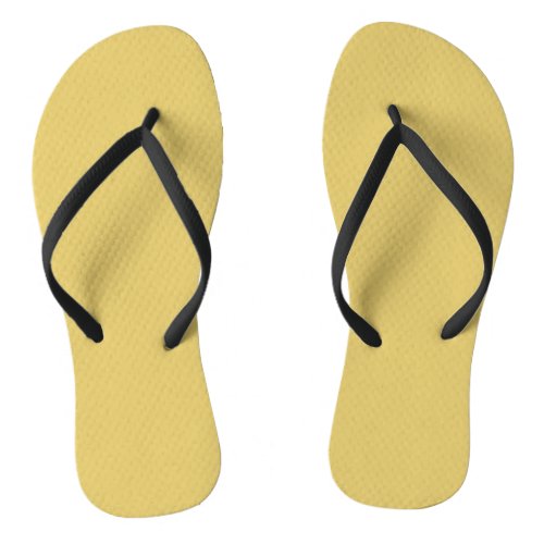Cream Gold Solid Color Flip Flops