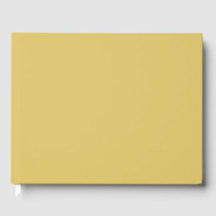 Cream Gold Solid Color Guest Book