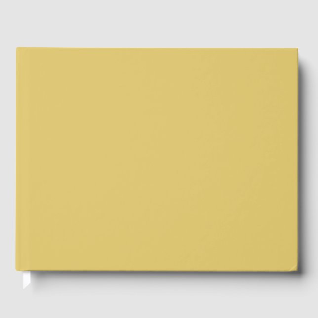 Cream Gold Solid Color Guest Book (Front)
