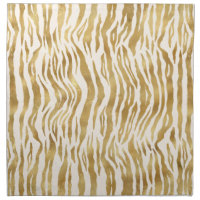  Cream Gold Zebra Print    