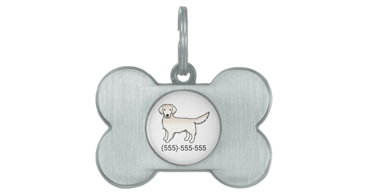 cream-golden-retriever-cartoon-dog-phone-number-pet-id-tag-zazzle