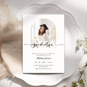 Cream Graduation Invitation with Photo - 2026