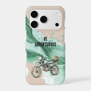 Cream Green Motorcycle Adventure iPhone 17 Pro Case