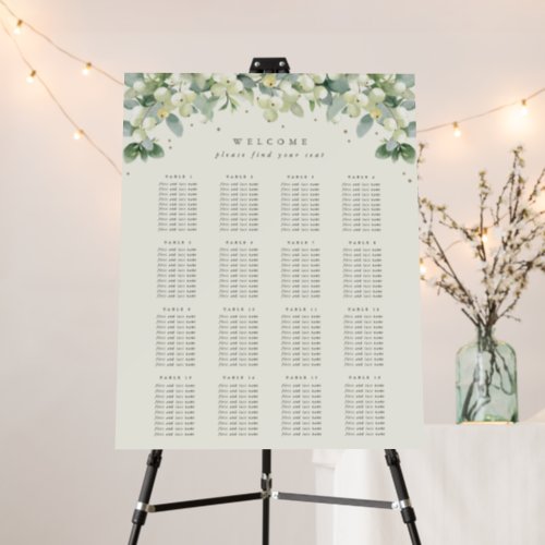 CreamGreige 22x28 16 Tables of 10 Seating Chart Foam Board