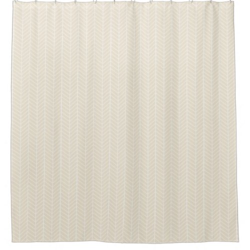 Cream Herringbone shower curtain