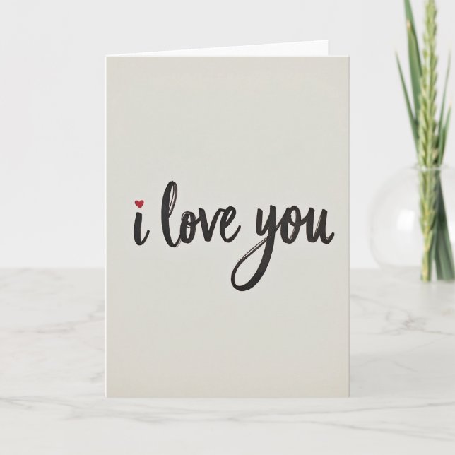 Cream I Love You Card (Front)