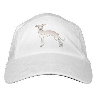 Cream Italian Greyhound Cartoon Dog Illustration Hat