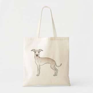 Cream Italian Greyhound Cartoon Dog Illustration Tote Bag