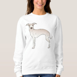 Cream Italian Greyhound Dog Cartoon Illustration Sweatshirt