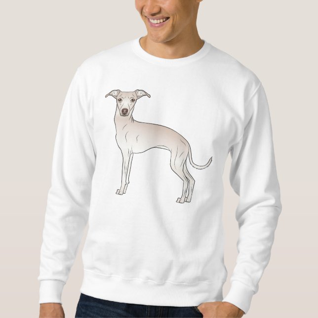 Cream Italian Greyhound Dog Cute Cartoon Dog Sweatshirt (Front)