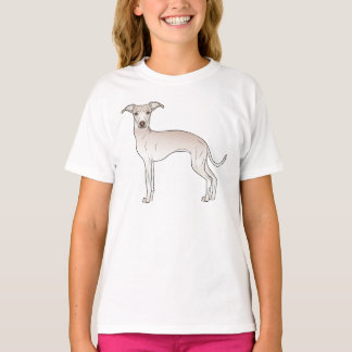 Cream Italian Greyhound Dog Cute Cartoon Dog T-Shirt