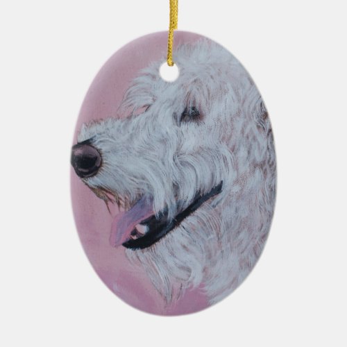 Cream Labradoodle Ceramic Ornament