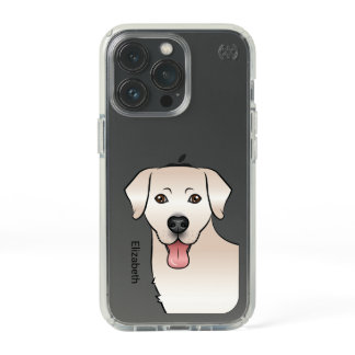Cream Labrador Retriever Cartoon Dog &amp; Name Speck iPhone 13 Pro Case
