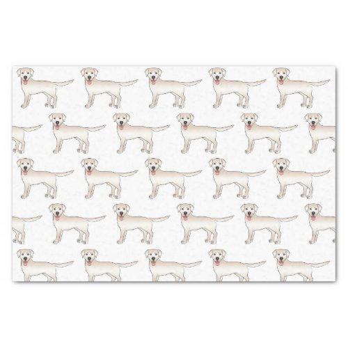 Cream Labrador Retriever Cartoon Dog Pattern Tissue Paper