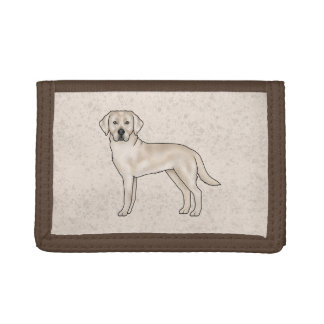 Cream Labrador Retriever Cartoon Lab Dog Design Trifold Wallet