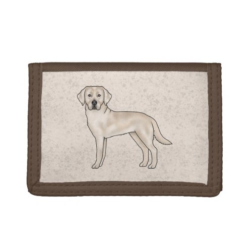 Cream Labrador Retriever Cartoon Lab Dog Design Trifold Wallet