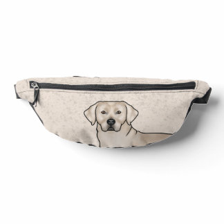 Cream Labrador Retriever Cartoon Lab Dog Head Fanny Pack