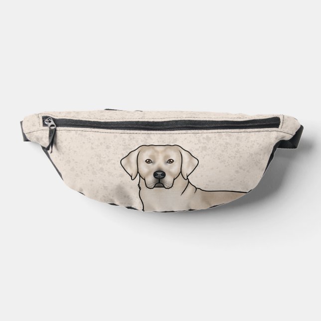Cream Labrador Retriever Cartoon Lab Dog Head Fanny Pack (Lay Down)