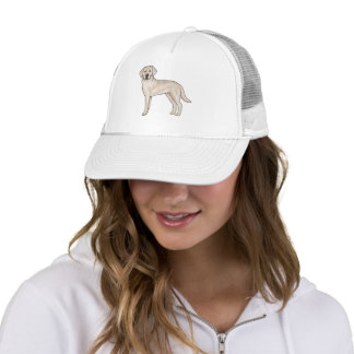 Cream Labrador Retriever Cute Cartoon Lab Dog Art Trucker Hat