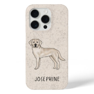 Cream Labrador Retriever Cute Lab Dog Custom Name iPhone 15 Pro Case