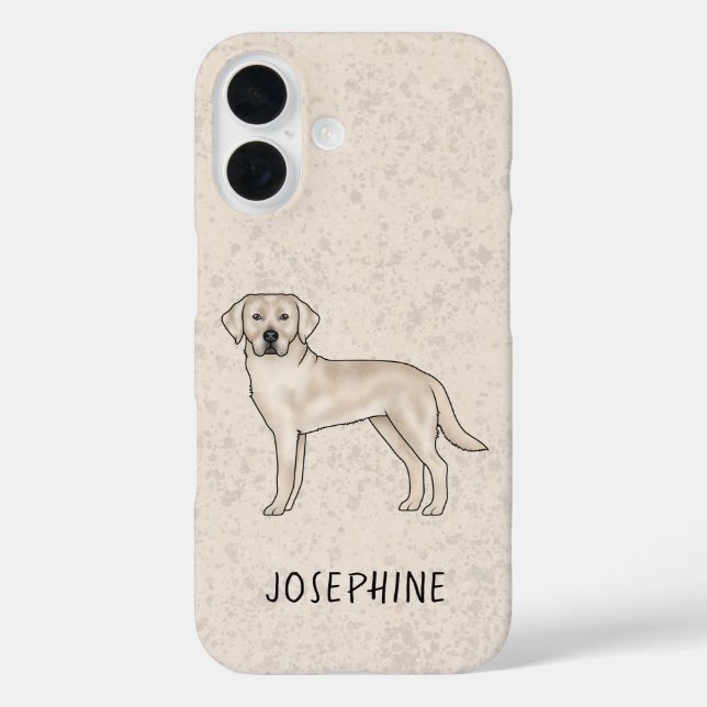 Cream Labrador Retriever Cute Lab Dog Custom Name Case-Mate iPhone Case (Back)