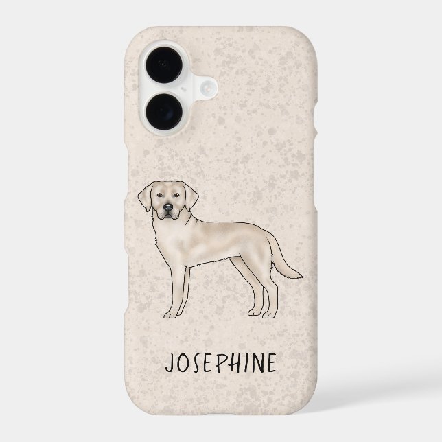 Cream Labrador Retriever Cute Lab Dog Custom Name Case-Mate iPhone Case (Back)