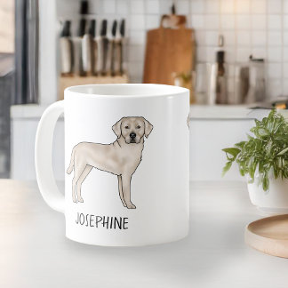 Cream Labrador Retriever Cute Lab Dog Custom Name Coffee Mug