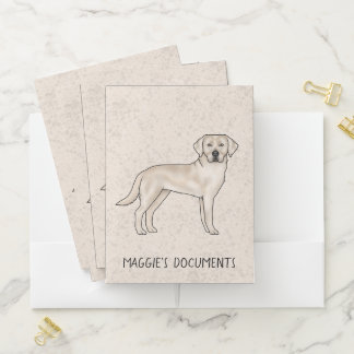 Cream Labrador Retriever Cute Lab Dog Documents Pocket Folder