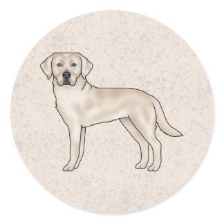 Cream Labrador Retriever Cute Lab Dog Standing Up Classic Round Sticker