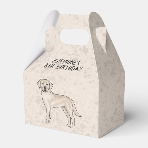 Cream Labrador Retriever Dog Custom Kids Birthday Favor Boxes