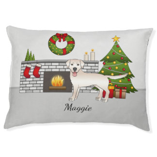 Cream Labrador Retriever - Festive Christmas Room Pet Bed