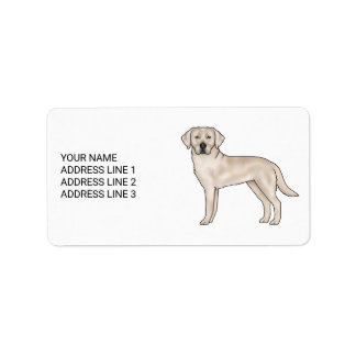 Cream Labrador Retriever Lab Dog Art Custom Text Label